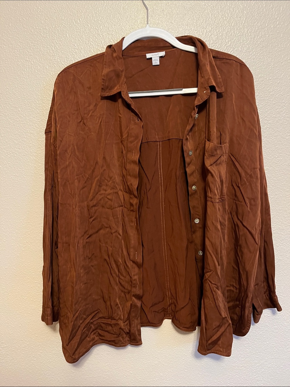 J Jill Pure Jill 100% Viscose Silky Button Up